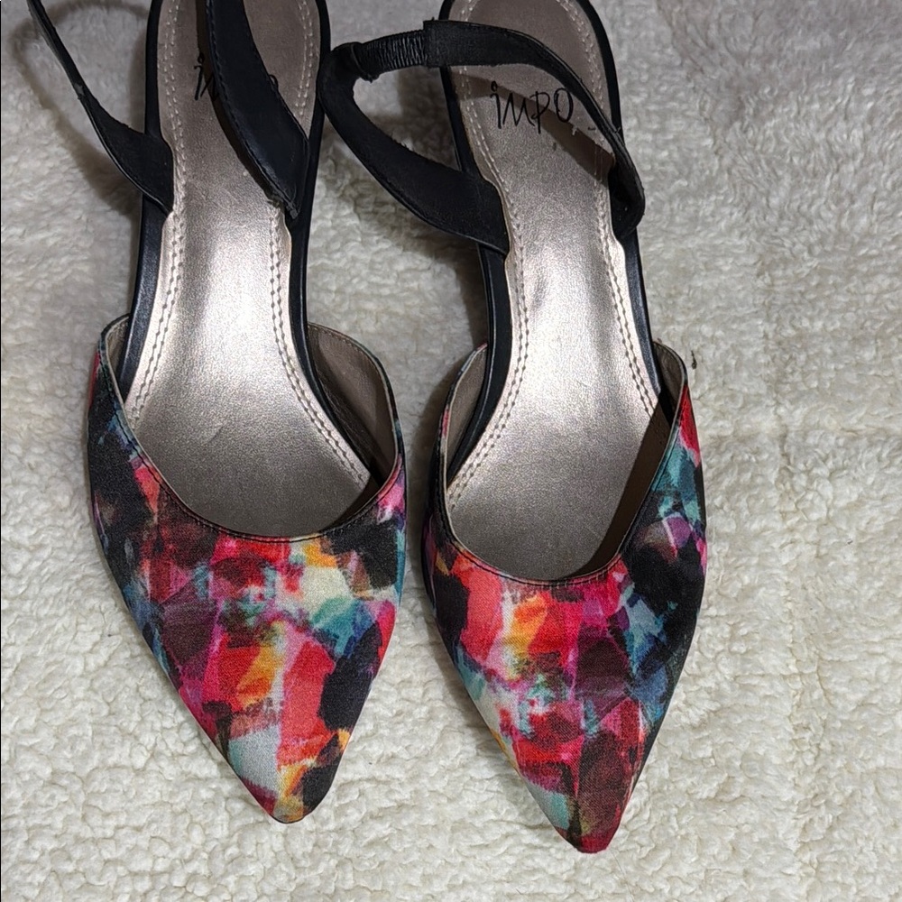 Colorful Women's Kitten Heel Shoes Sz 8.5